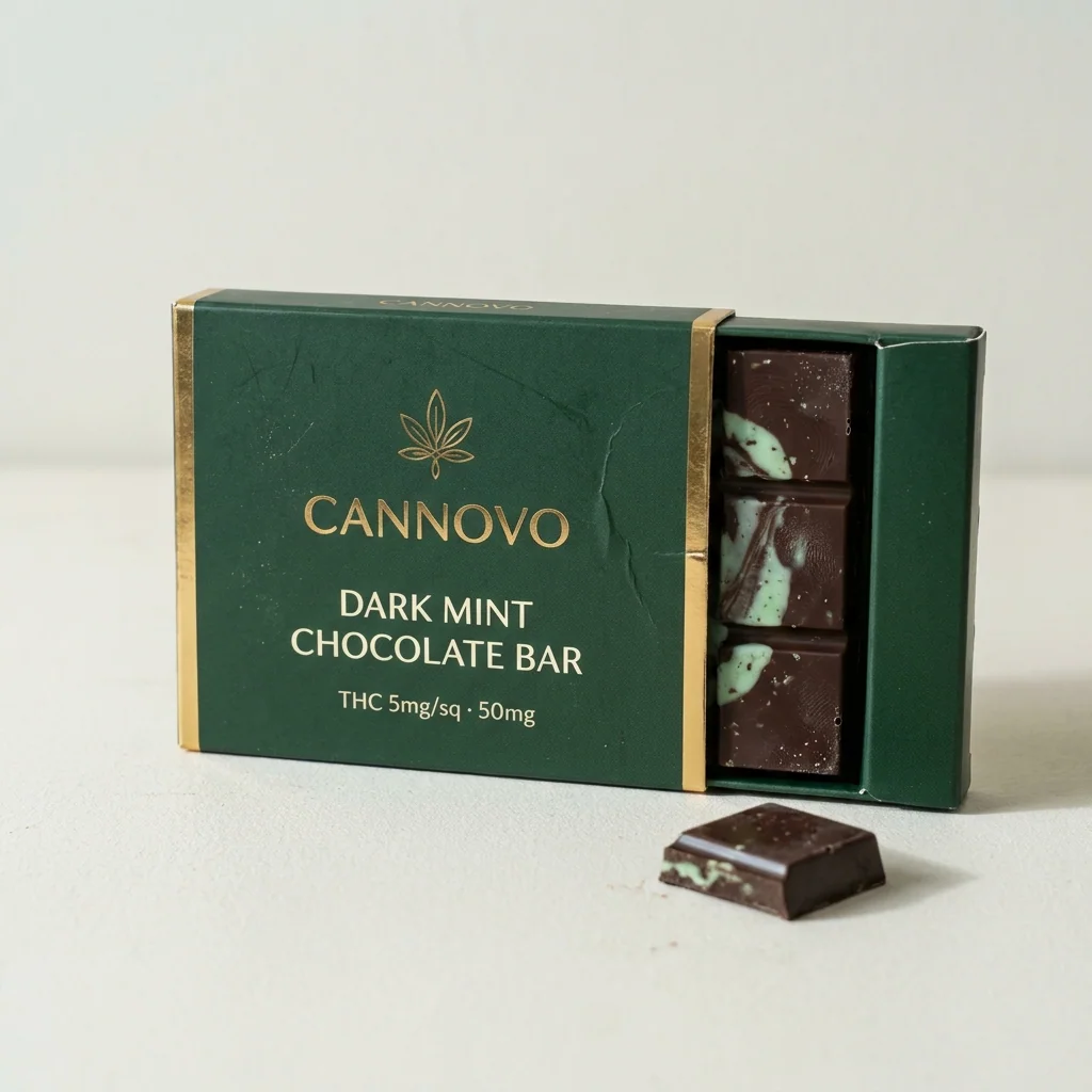 Dark Mint Chocolate Bar – Cannovo Cannabis Edibles